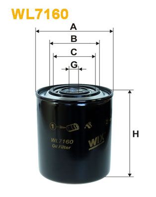 WIX FILTERS Масляный фильтр WL7160